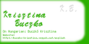 krisztina buczko business card