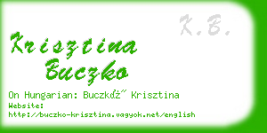 krisztina buczko business card